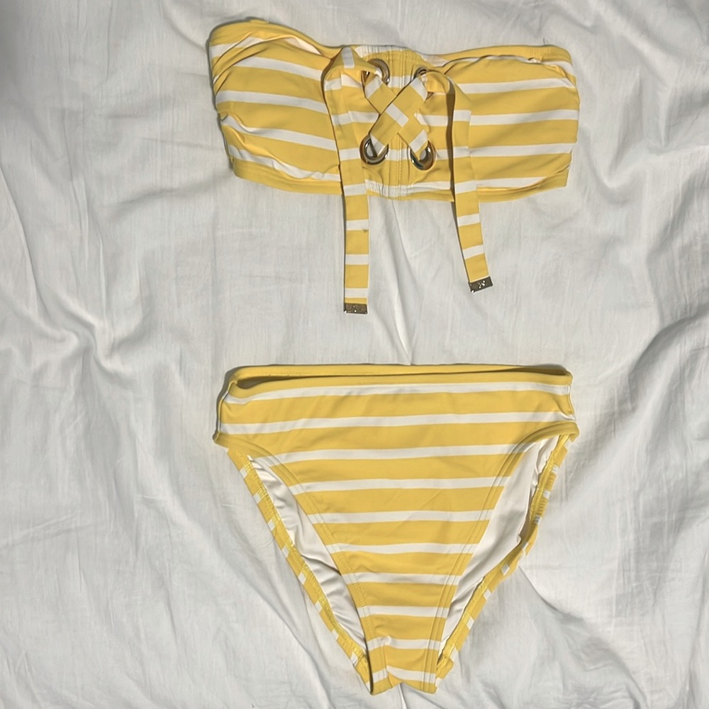 Stripped Micheal Kors Two Piece Swimsuit